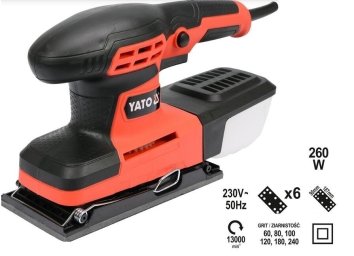 Вибро-шлифовальный станок Yato 260W 90x187mm YT-82230